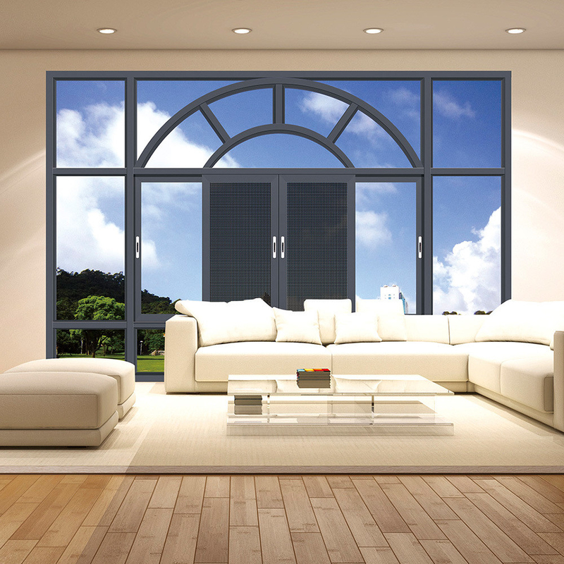 Stainless Steel Screen Netting Tempered Glass In Swing Casement Windows With 8-Way Seal
