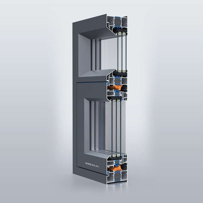 Level 8 Air Tightness Made Seamless Welded Thermal Break Windows For Hanging Curtains