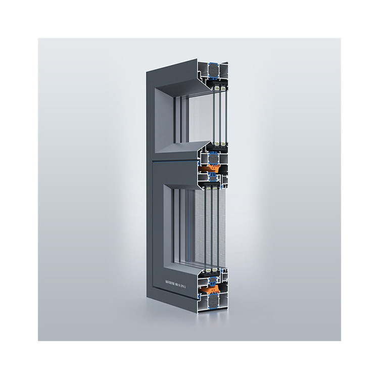 Hanging Curtain Type Welded Thermal Break Aluminum Window With Seamless Welding