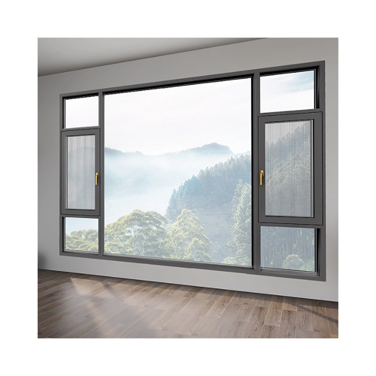 End Solution for Window Frame Width 70mm Tilt Turn Glass Window in Sliding Window