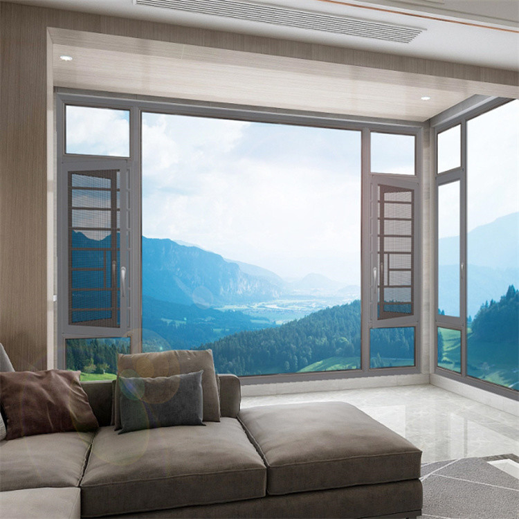 End Solution for Window Frame Width 70mm Tilt Turn Glass Window in Sliding Window