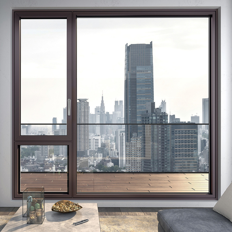 Modern House Villa Aluminium Windows and Doors with Heat Insulation Coefficient ≤2.1