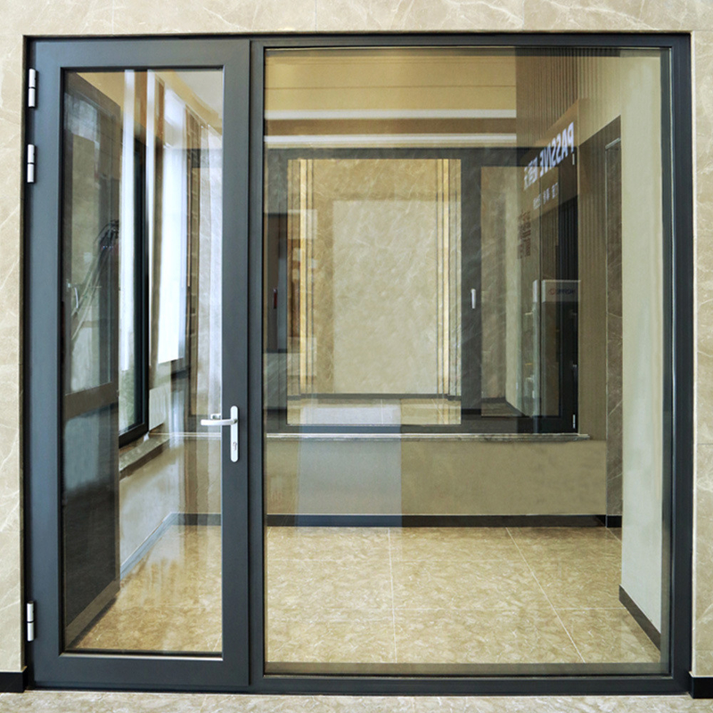 Thermal Break Aluminum Glass Doors for Villa House Push and Pull Opening Upgrade