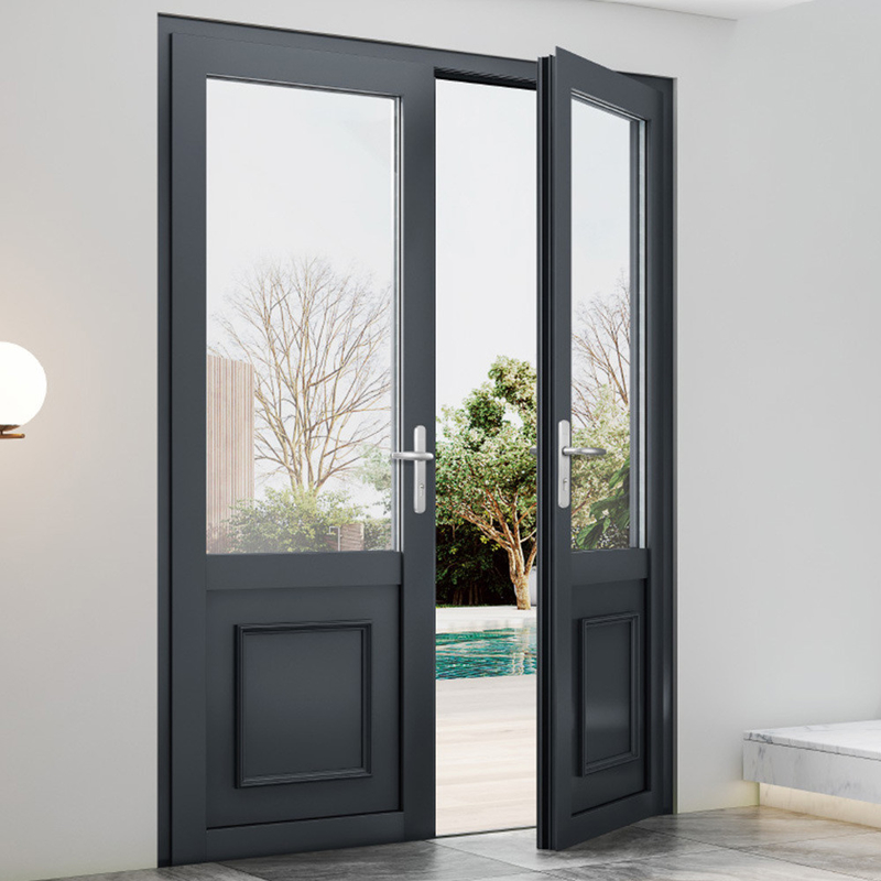 Customized Design Aluminum French Casement Glass Door for Advanced Production Facility