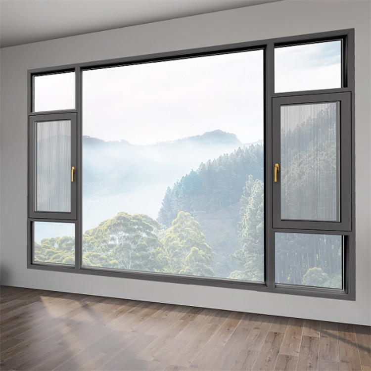 70S R D Design Luxury Villa Aluminium Tilt And Turn Window with Triplex Glass Upgrade