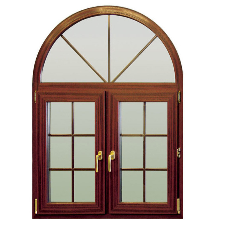 Custom Design Louver Curtain Type French Aluminium Window with Arch Door and Window