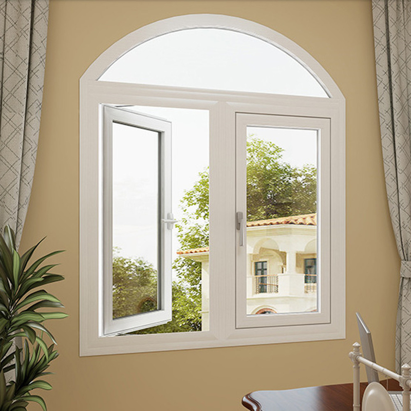 Custom Design Louver Curtain Type French Aluminium Window with Arch Door and Window