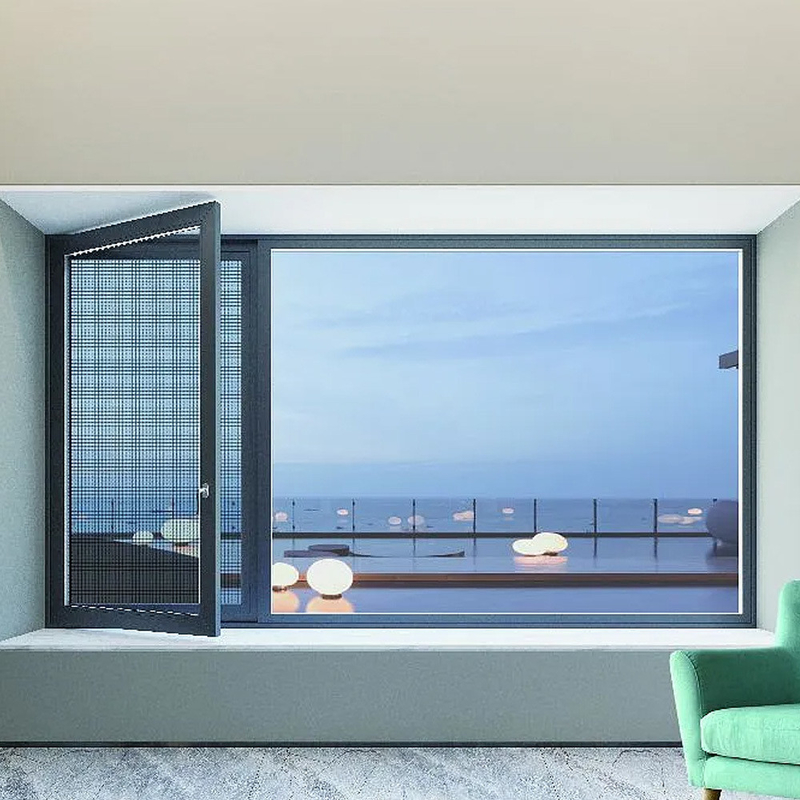 76mm Window Frame Aluminum Wall Thickness 1.8mm Smart Voice Windows Mobile Control Window