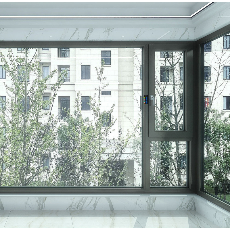 76mm Window Frame Aluminum Wall Thickness 1.8mm Smart Voice Windows Mobile Control Window