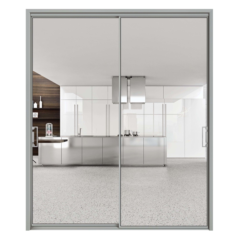 Commercial Glass Door With ≤2.1 Heat Insulation Coefficient From Aluminium Sliding Doors