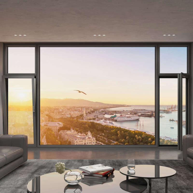 14-Layer Sealing Triple Glazed Aluminum Windows for Custom Design Villa Glass Windows