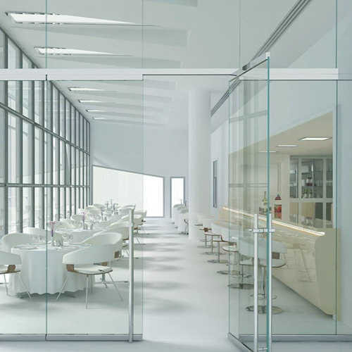 Finished Surface Thermal Break Aluminium Frameless Glass Door for Durable Performance