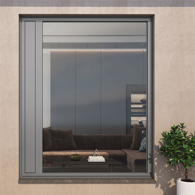 Water Tightness Level 6 SKATE 75 Casement Window with French Glass and Aluminum Frame