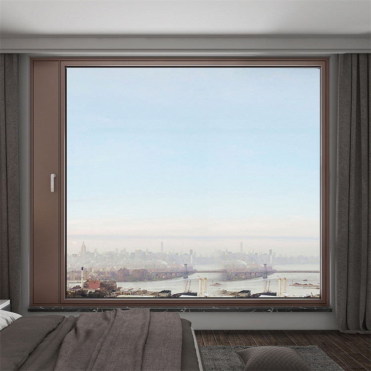 Water Tightness Level 6 SKATE 75 Casement Window with French Glass and Aluminum Frame