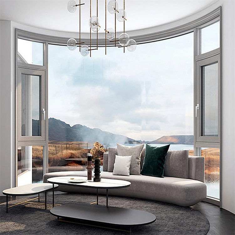 Custom Design Villa French Glass Windows with 35dB Sound Insulation and 14 Sealing Layers