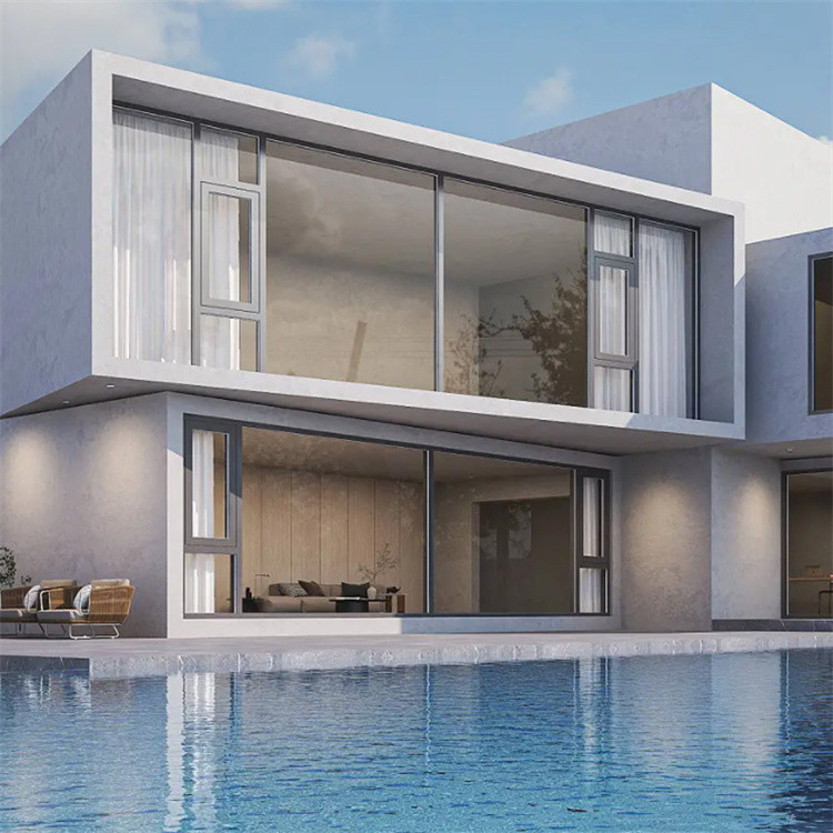 Custom Design Villa French Glass Windows with 35dB Sound Insulation and 14 Sealing Layers