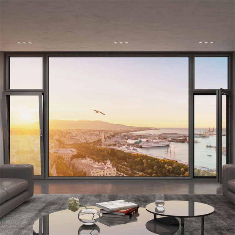 Custom Design Villa French Glass Windows with 35dB Sound Insulation and 14 Sealing Layers