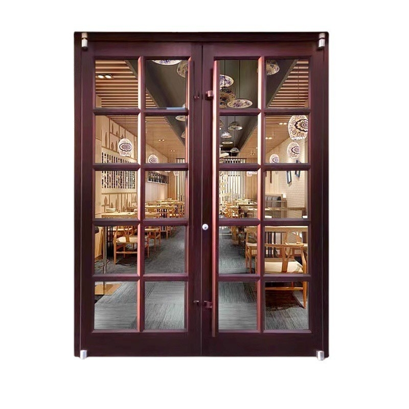 Design Finished Aluminium Spring Commercial Door at Good for Push and Pull Opening Method