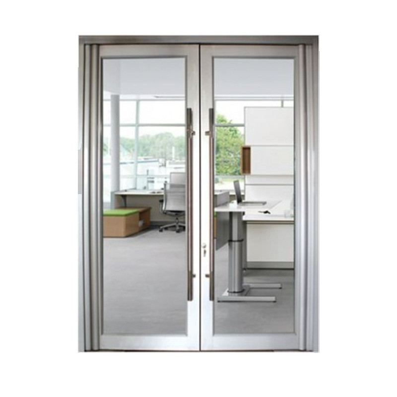 Design Finished Aluminium Spring Commercial Door at Good for Push and Pull Opening Method