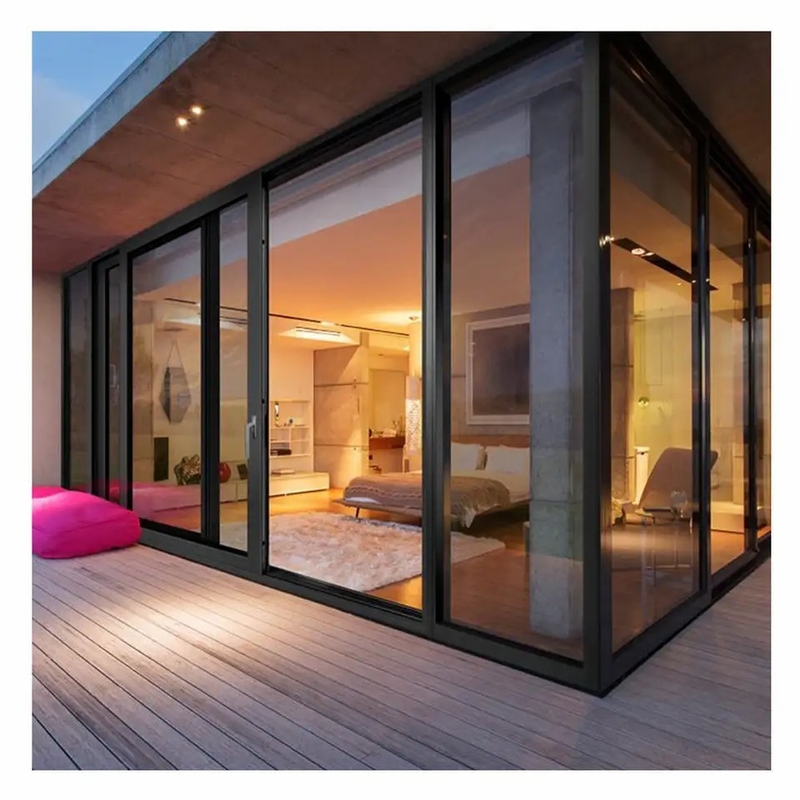 70mm Window Frame Width Aluminum Lift and Slide Door with Triplex Glass Upgrade Option
