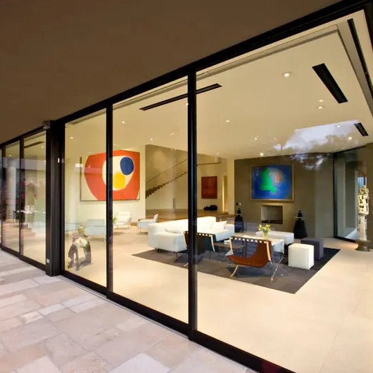 70mm Window Frame Width Aluminum Lift and Slide Door with Triplex Glass Upgrade Option