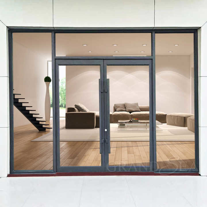 Aluminium Thermal Break Spring Glass Door in Modern Colour for Energy-saving Bathroom