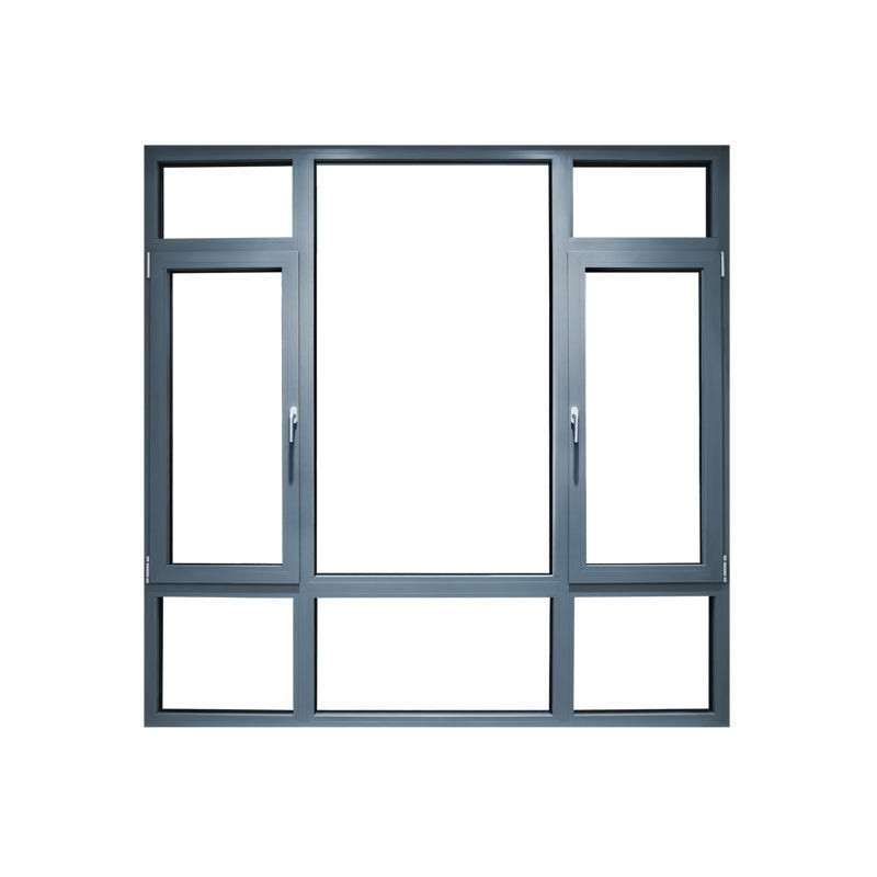 Level 6 Water Tightness Broken Bridge Aluminum Profile Casement Windows for End Buildings