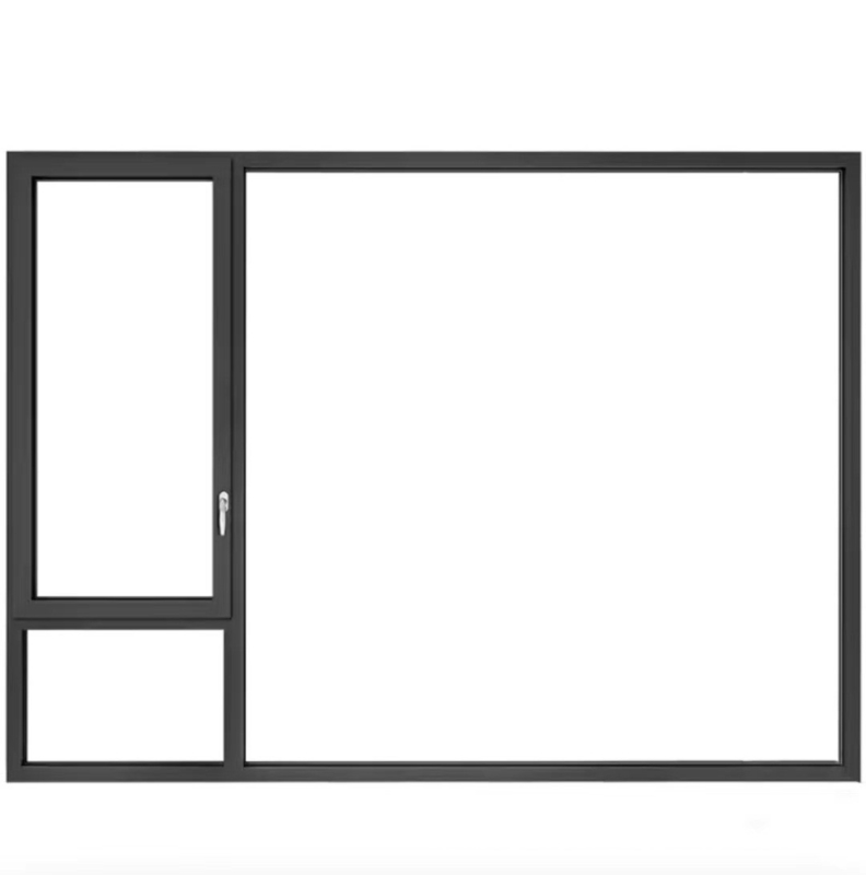 Level 6 Water Tightness Broken Bridge Aluminum Profile Casement Windows for End Buildings