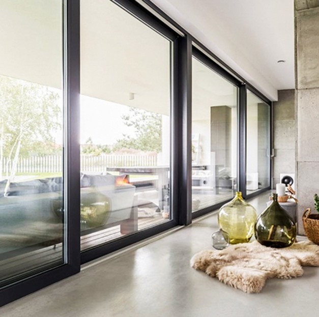Modern Design Aluminum Lift Sliding Doors With 1.4mm Wall Thickness And Double Glass