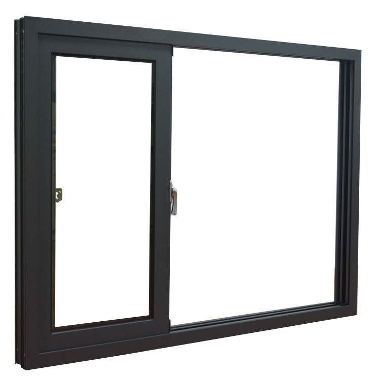Advanced Production Facility 8-Way Seal Aluminum Sliding Windows with and Black Tint