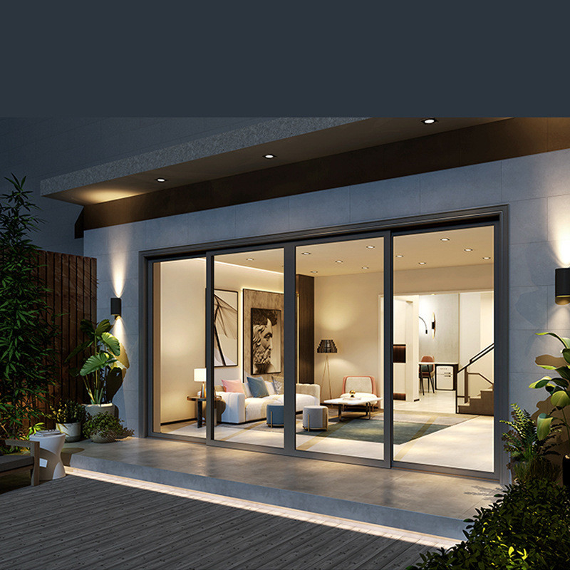 Stainless Steel Screen Netting Hurricane Impact Aluminium Sliding Door for Living Room