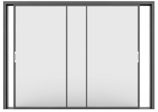 Stainless Steel Screen Netting Tempered Glass Entrance Window Door for Sound Insulation