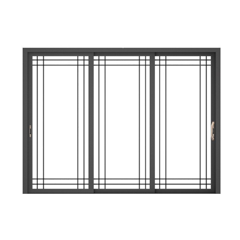 Stainless Steel Screen Netting Tempered Glass Entrance Window Door for Sound Insulation