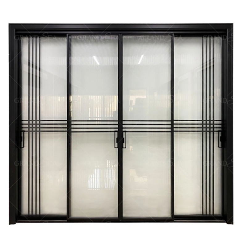10 Layers Aluminum Stacking Double Glazed Lift And Double Tempered Glass Lift Sliding Doors