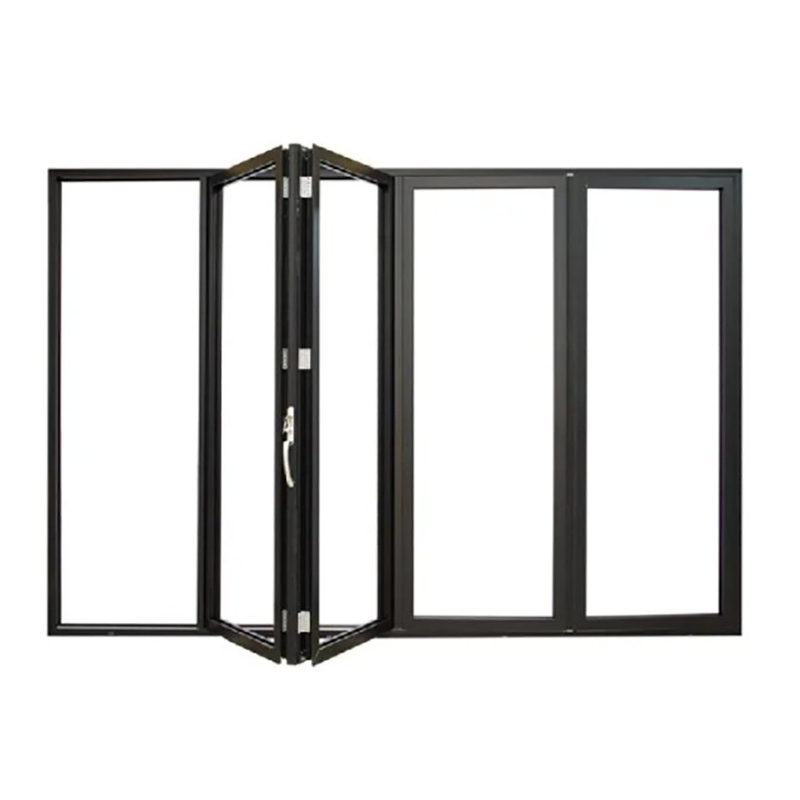 Residential Bi-Folding Doors Aluminium Frame With Triplex Glass Option And 70mm Width