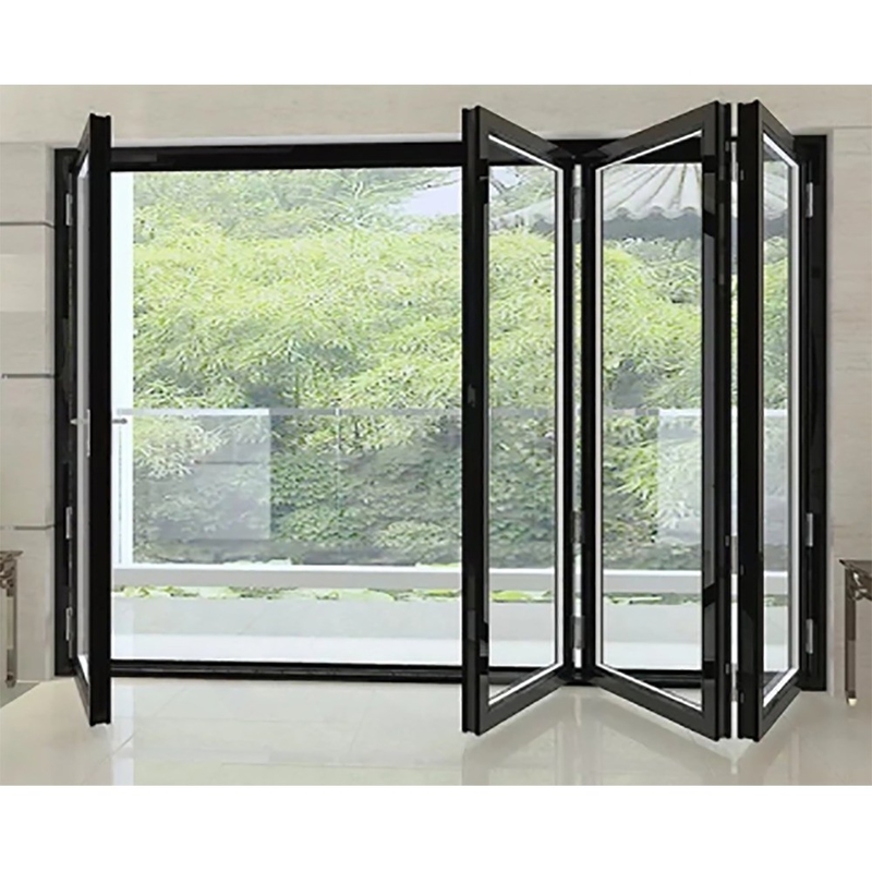 Residential Bi-Folding Doors Aluminium Frame With Triplex Glass Option And 70mm Width