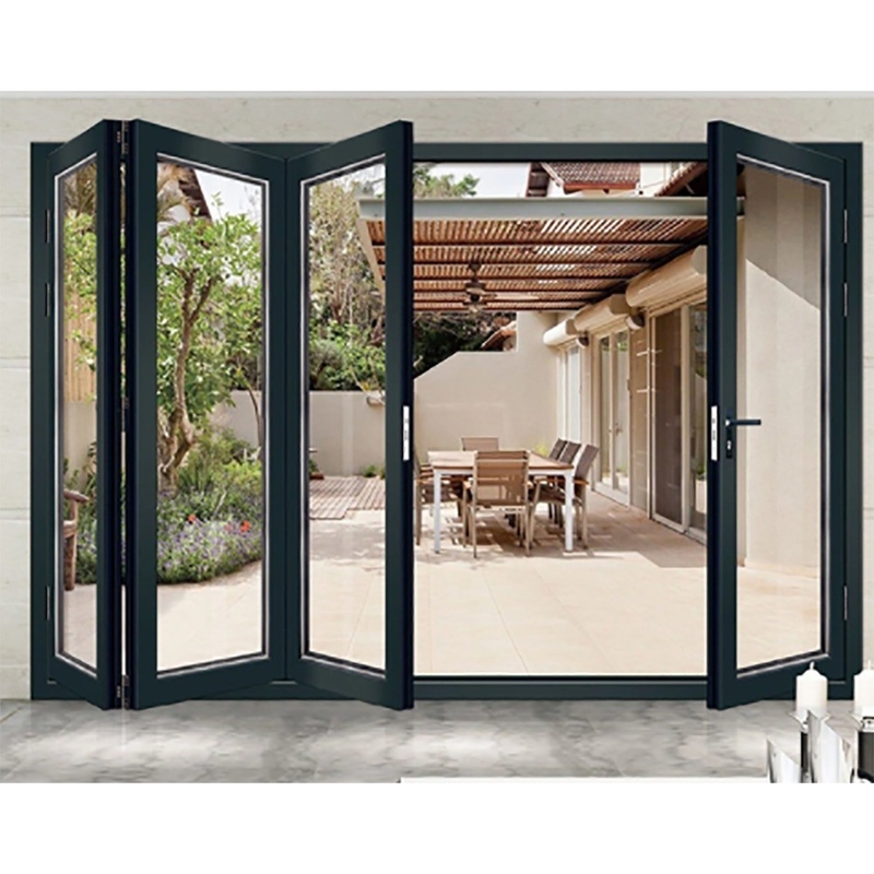 Residential Bi-Folding Doors Aluminium Frame With Triplex Glass Option And 70mm Width