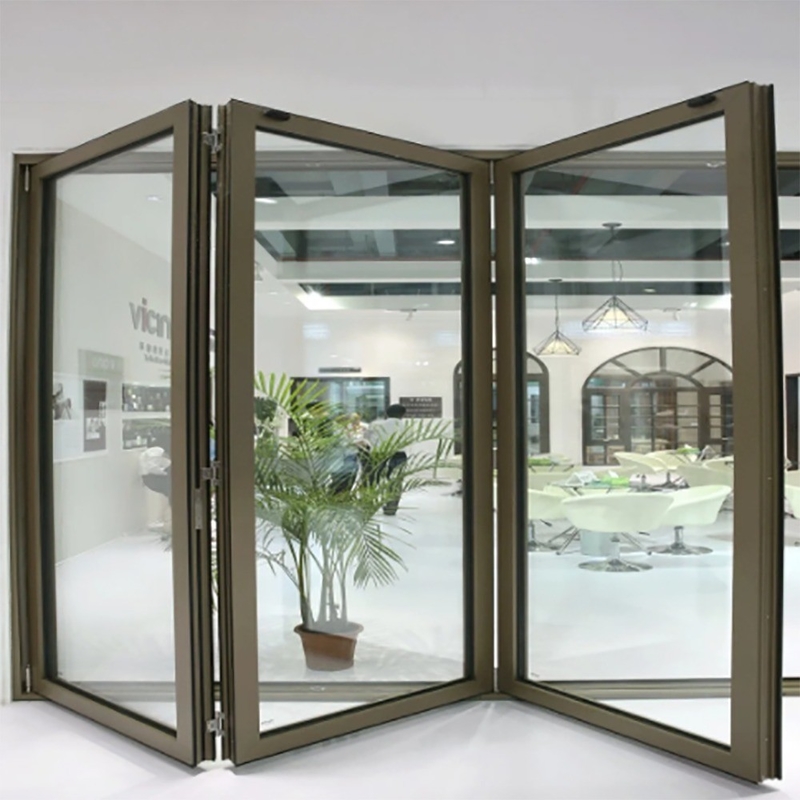 Residential Bi-Folding Doors Aluminium Frame With Triplex Glass Option And 70mm Width