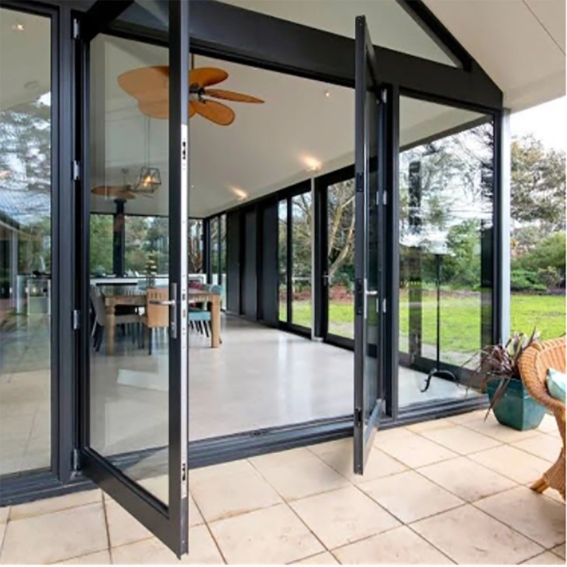 Villa Main Entry Modern Design 1.4mm Aluminum Swing Casement Glass Door for Home Office