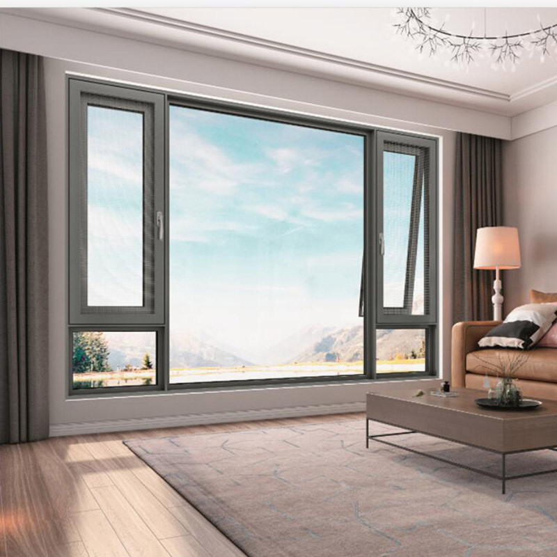 Modern Design Style SKATE Original Hardware Aluminum Casement Windows for Custom Home