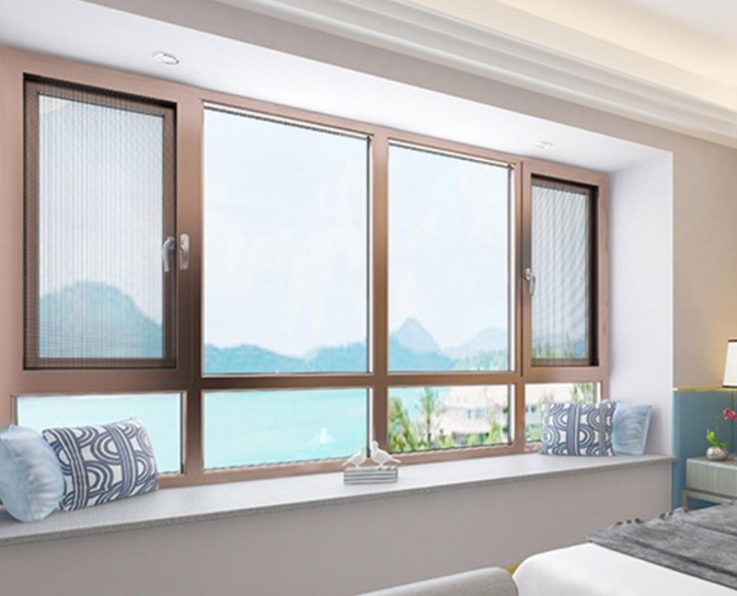 Level 6 Water Tightness Aluminum Horizontal Open Casement Windows for Folding Screen