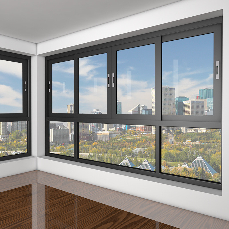 Soundproof Aluminum Sliding Windows Affordable High Durability for Facade Decoration
