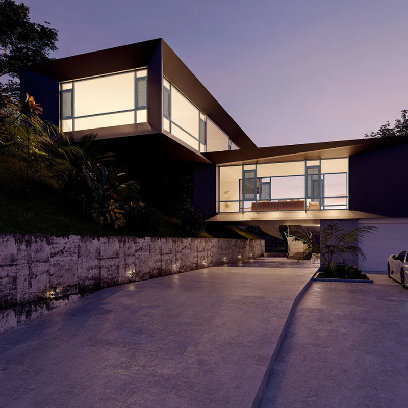 Horizontal Opening Thermal Break Aluminum Casement Windows for Standardized Production