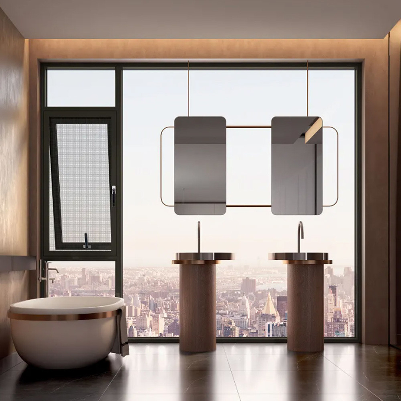 Horizontal Opening Thermal Break Aluminum Casement Windows for Standardized Production