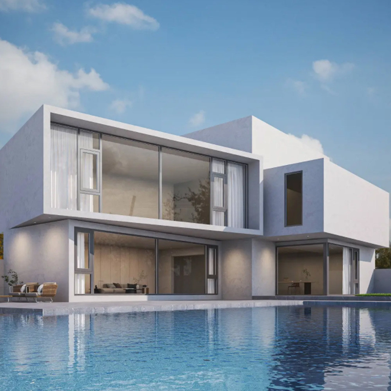 Horizontal Opening Thermal Break Aluminum Casement Windows for Standardized Production