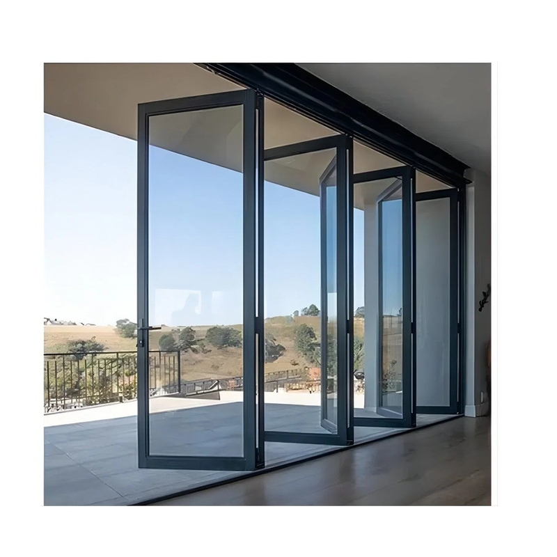 Aluminium Bi-fold Patio Folding Glass Doors Outswing Can Be Upgraded To Triplex Glass