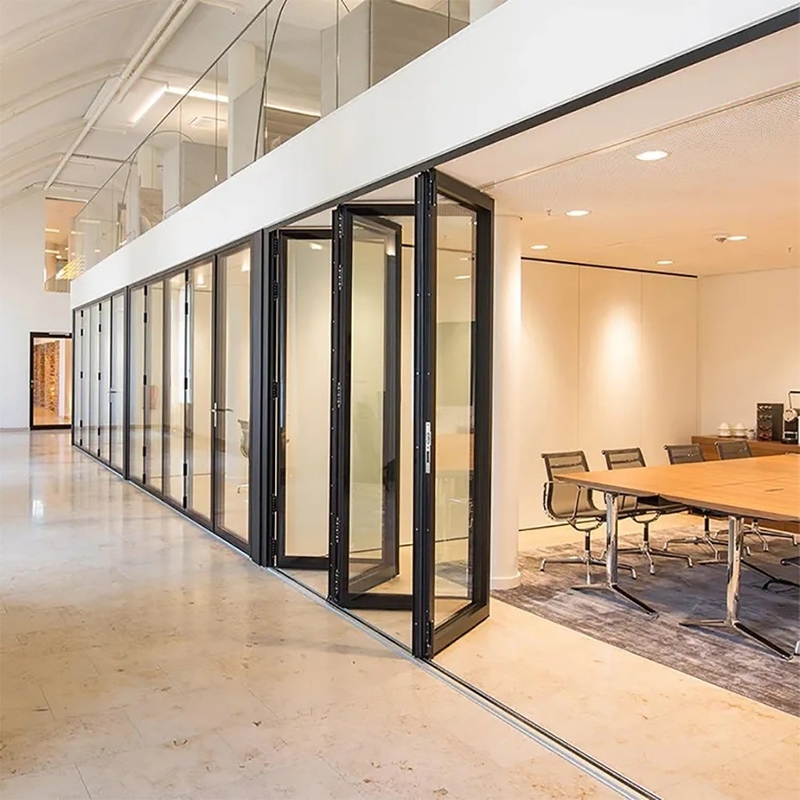 Aluminium Bi-fold Patio Folding Glass Doors Outswing Can Be Upgraded To Triplex Glass