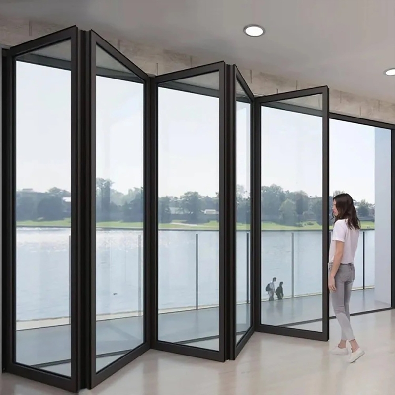 Aluminium Bi-fold Patio Folding Glass Doors Outswing Can Be Upgraded To Triplex Glass