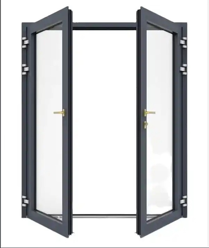 Minimalist Design Waterproof Aluminum Alloy Casement Doors For Swing Opening Method
