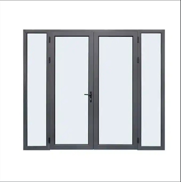Minimalist Design Waterproof Aluminum Alloy Casement Doors For Swing Opening Method